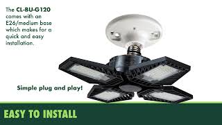 Pinegreen Lighting LED 4-Panel Folding Utility/Garage Light  12000 Lumens Model# CL-BU-G120