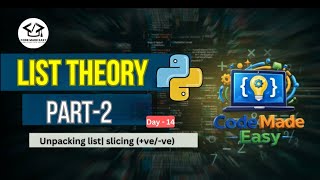 Day 14 Python Tutorial in hindi | List Part-2 | Unpacking list & Slicing