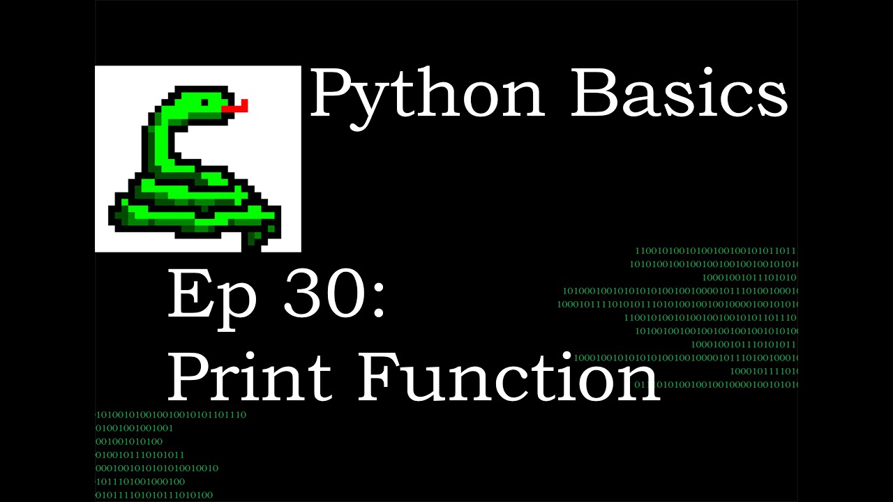 Python Basics Print Function - YouTube