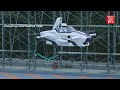 Manned flying car goes on test flight