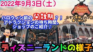 【ディズニーランド】2022.9.3(土)激変⁉︎ハロウィン前の閑散期！アトラクション休止続出⁉︎9月に行く方は注意すべきポイントなど‼︎変化するパーク内の様子！！