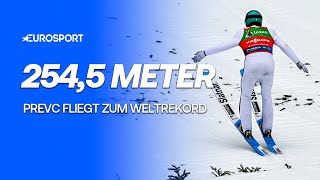 254,5 Meter! Domen Prevc stellt in Planica neuen Skiflug-Weltrekord auf | 2025