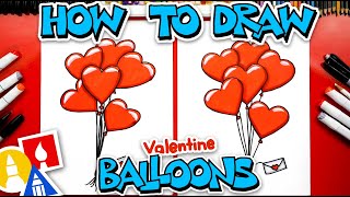 How To Draw Valentine's Day Balloons