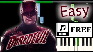 Daredevil Main Theme | EASY Piano tutorial
