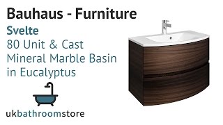 Bauhaus - Svelte 80 Unit \u0026 Cast Mineral Marble Basin in Eucalyptus - SE8000DEC SE0811SRW