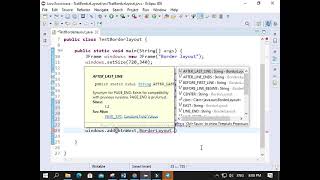 java how to create borderLayout