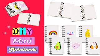 How to Make Mini Spiral Notebook (one sheet of paper) | DIY Mini Notebook | Paper crafts | Miniture