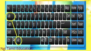 Keyboard Shortcut Keys/Keyboard shortcuts in Tamil/Ngl Tamil Education