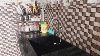 Sink cleaning Tamil|kitchen counter top cleaning