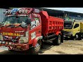 Mobil Dump Truk Pasir Jomplang Muatan Bergantian