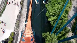 Cedar Point: Rougarou / On Ride Front Row POV / July 4, 2015