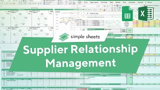 Supplier Relationship Management Excel Template Step-by-Step Video Tutorial by Simple Sheets