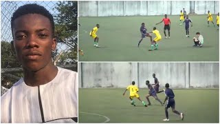 This young Nigerian man dribbles people on football pitch, with his left foot in viral video