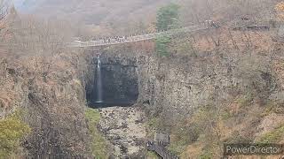 현무암 주상절리 절벽,재인폭포  / Basalt columnar joint cliff, Jaein Falls