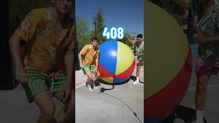 How many pumps does it take for a GIANT beach ball to blow up?