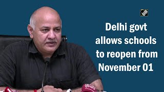 Delhi govt allows schools to reopen from November 01