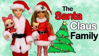 Sniffycat Barbie Families ! The SANTA CLAUS FAMILY Has New Neighbors | Toys and Dolls Fun for Kids