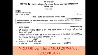 NRB Officer MCQ 2079/09/23 (2023/1/7)