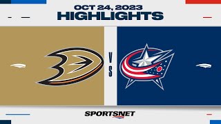 NHL Highlights | Ducks vs. Blue Jackets - October 24, 2023