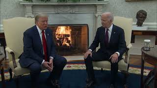 Joe Biden welcomes Donald Trump back to the White House