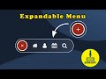ASMR Programming - How to create Expandable Navigation Bar using HTML / CSS / JS - No Talking