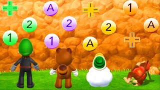 Mario Party 9 Minigames - Luigi vs Mario vs Lakitu vs Diddy Kong (Master Difficulty)