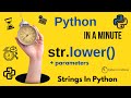 str.lower() - Convert All Characters in Python Strings to Lowercase