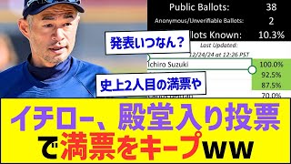 イチロー、殿堂入り投票で満票をキープww【プロ野球なんJ反応】