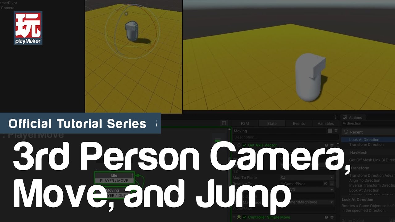 Third Person Controller Camera Move Jump Youtube