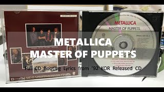 METALLICA Master of Puppets Full Album Lyrics HD (Full Bootleg CD Scanned) METALLICA CLASSIC