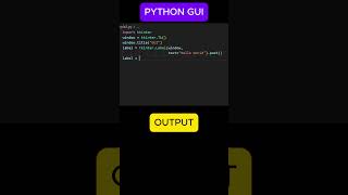 How to Create GUI Using TKinter | Python Tutorial #python #tkinter #tkintertutorial #learnpython