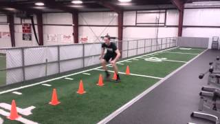 Lateral Shuffle Agility Cone Drill