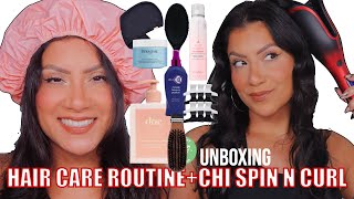 MY HAIR CARE ROUTINE +CHI LAVA CERAMIC PRO SPIN N CURL UNBOXING \u0026 DEMO l MagdalineJanet