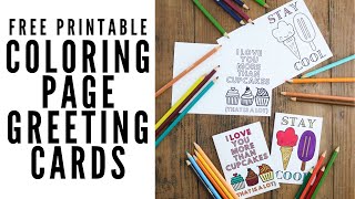 Free Printable Greeting Cards to Color