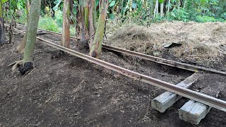 Hanging Rails, Overgrown with Trees, Landslide Railbed. Update on the furthest sugarcane train line