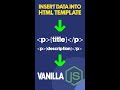 Inject data into HTML template | Node JS Tutorial