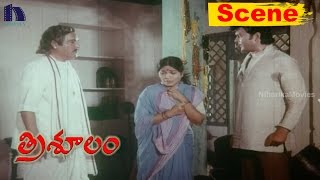 Krishnam Raju Warns Rao Gopal Rao Over His Misbehavior - Trishulam Movie Scenes