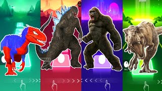 Jurassic world Indoraptor 🆚 The Godzilla 🆚 The Kingkong 🆚 The Tyrannosaurus Tiles Hop Coffin Dance