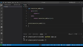 Python 3 Program to Add Two Numbers Using Recursion in Terminal Tutorial For Complete Beginners