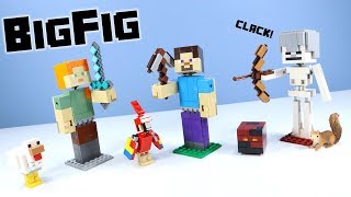 LEGO Minecraft BigFig Series 1 Steve Alex & Skeleton Build Review 2019