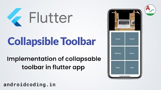 Flutter : Collapsible toolbar customization| AppBar | flutter coding