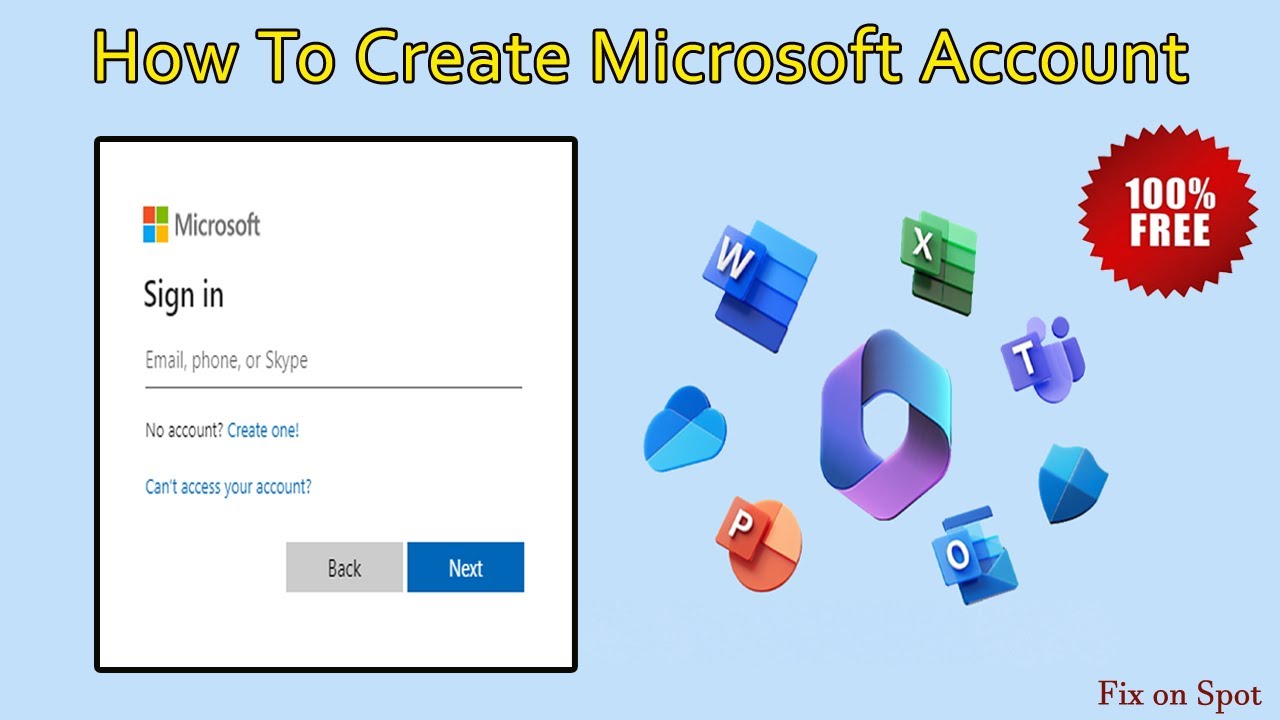 How To Create Microsoft Account | Microsoft Account | Create Microsoft ...