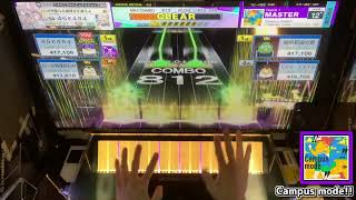 【CHUNITHM手元動画】Campus mode!!　[Master LV12+]【ALL JUSTICE CRITICAL】