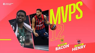 Dwayne Bacon & Pierria Henry | Round 12 co-MVPs | 2022-23 Turkish Airlines EuroLeague