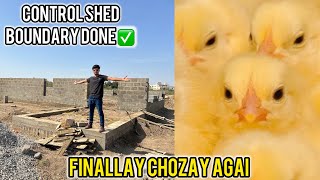 Finallay Chozay agai 😍❤️ | control shed boundary done 😍 | small scale broiler farming 🐣