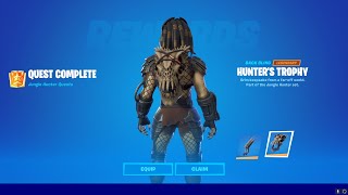 How to Unlock Predator's Hunter's Trophy Back Bling in Fortnite! - Complete a Bounty as Predator