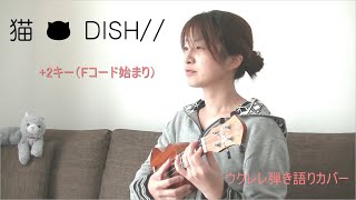 猫 DISH//　ウクレレ弾き語りカバー　原曲+2女性キー