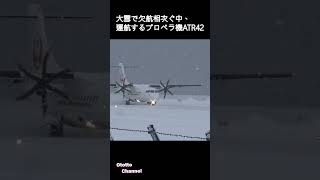 大雪で欠航相次ぐ中、運航するプロペラ機ATR42 ＃short