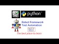 Selenium + Robot Framework + Python | Learn Selenium