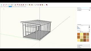 5m X 2.5m Pent Shed Framing Sketchup Animation